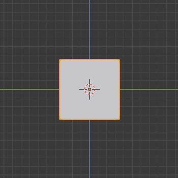 Blender 2.80 - 7mm square plane