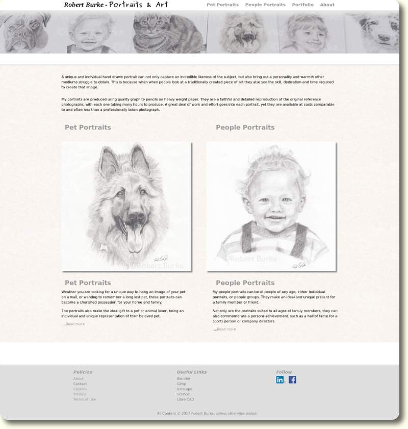 Robert Burke - Portraits and Art Website