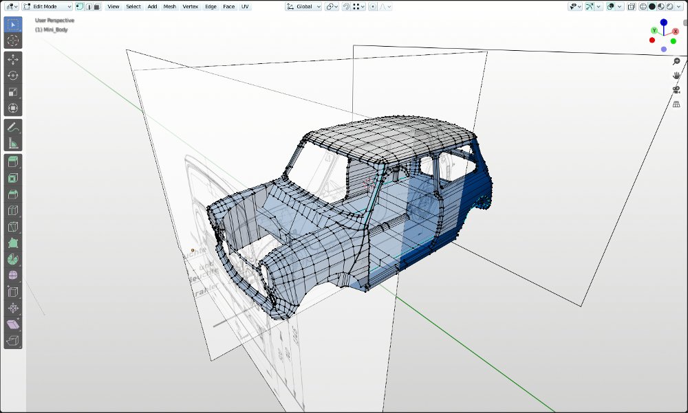 Modelling the body shell.